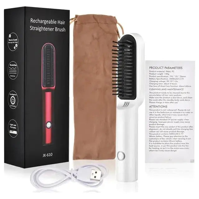 Ceramic Electric Hair Brush - Glam Global UK