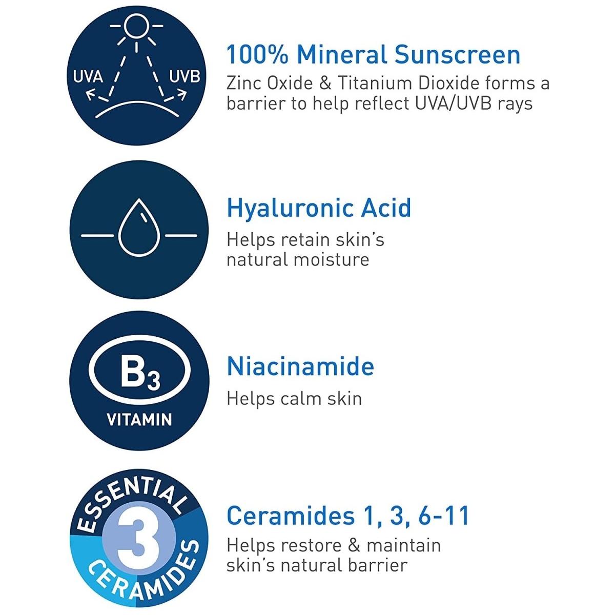 CeraVe Hydrating Mineral Sunscreen with Sheer Tint SPF 30 - 50ml - Glam Global UK
