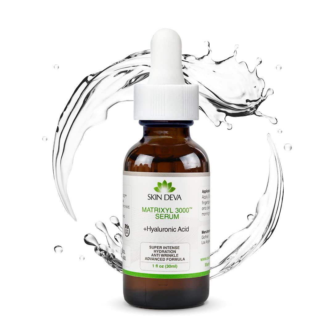 SKIN DEVA Matrixyl 3000™ Serum + Hyaluronic Acid – 30ml | Collagen-Boosting Anti-Aging Serum