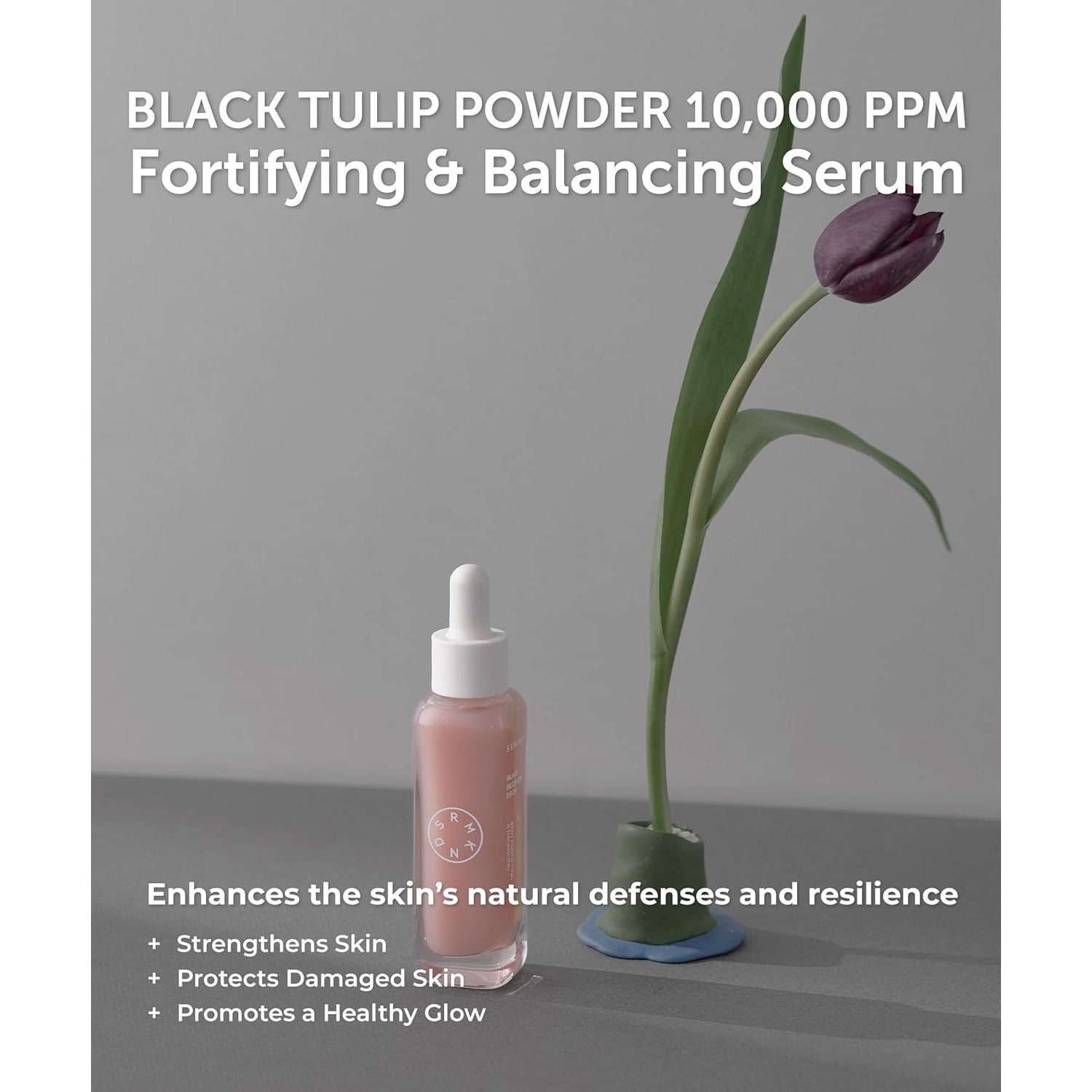SERUMKIND Black Tulip Serum - Barrier Repair Antioxidant Korean Face Serum – Beta Glucan – Hydrating and Anti-Aging – Vegan, Cruelty-Free, Unscented – 1.01 Fl.Oz.