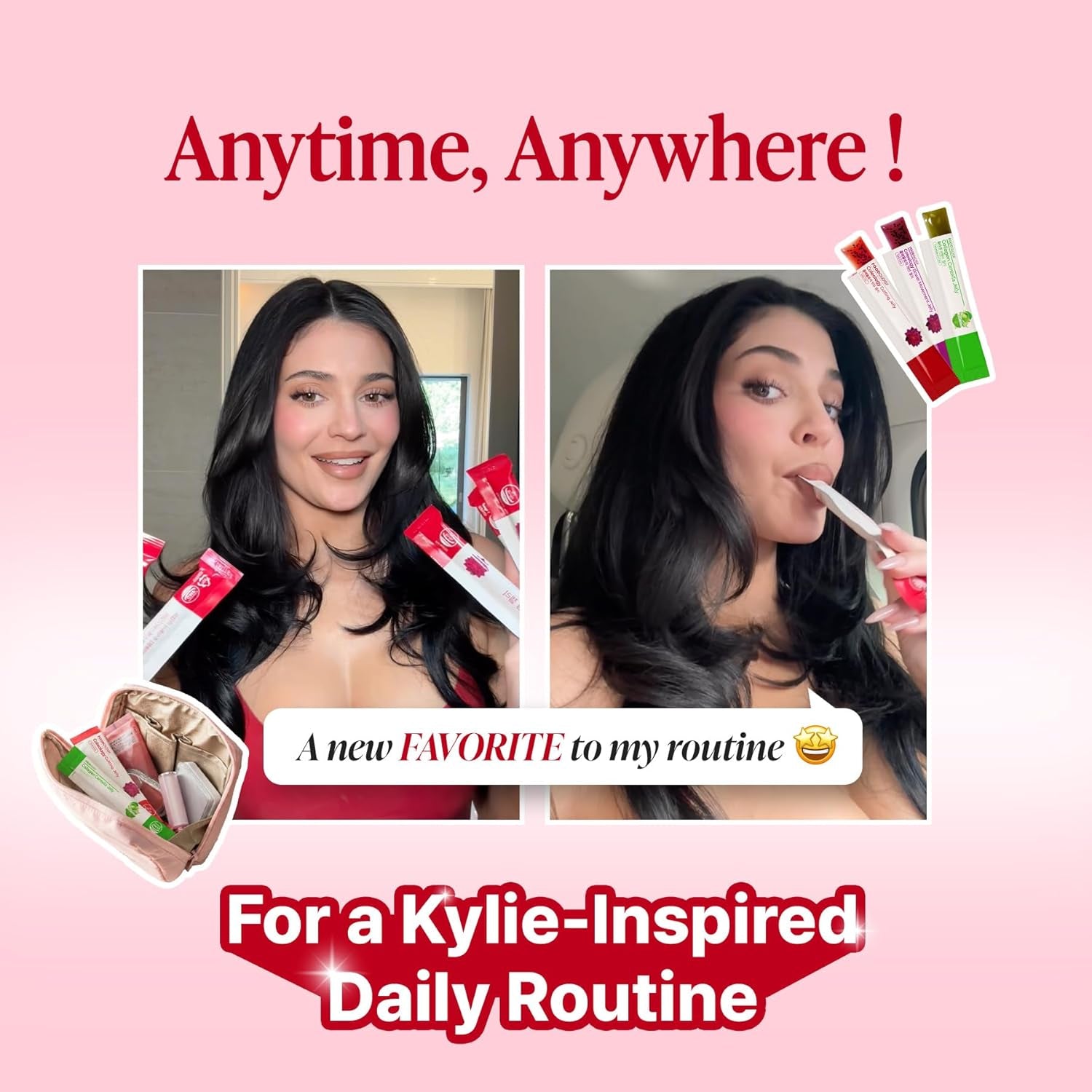 Stick Jelly Trio: Cutting Jelly & Bowel Movement Jelly & Collagen Jelly, Dietary Fiber Supplement Set, for Weight Management, Boosting Metabolism & Promoting Regularity, Travel Essential