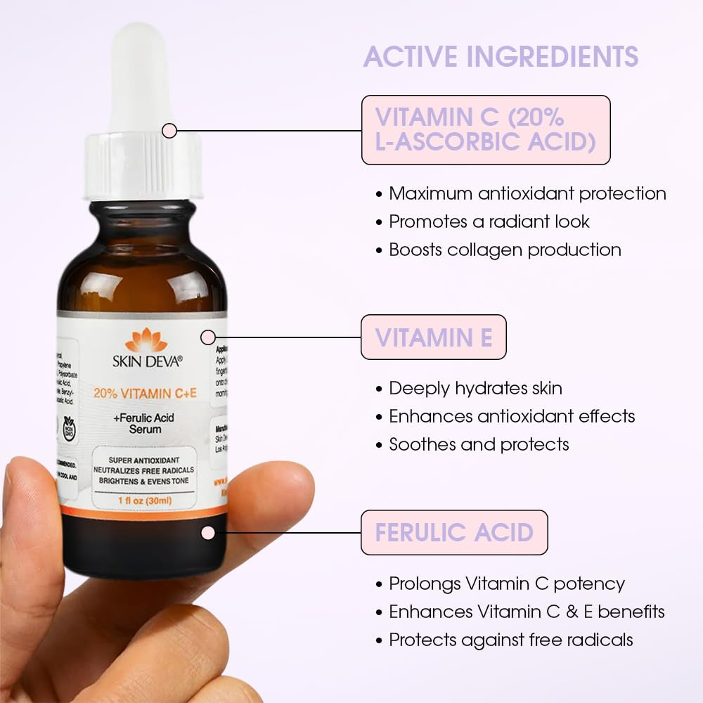 SKIN DEVA 20% Vitamin C+E +Ferulic Acid Serum - 30ml