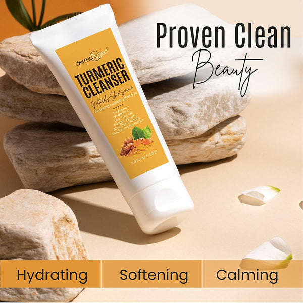 DERMAXGEN Turmeric Cleanser – 150ml | Brightening Face Wash for Acne, Dark Spots & Uneven Tone