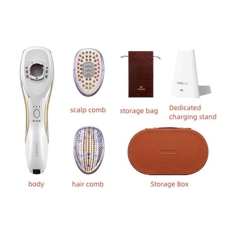 CHOUOHC Gold - decorated Electric Massage Comb - Glam Global UK