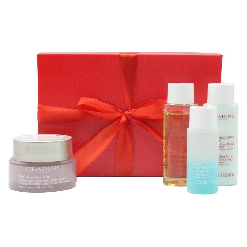 Clarins Gift Set Multi Active Anti Ageing Day Cream & Skincare - Glam Global UK