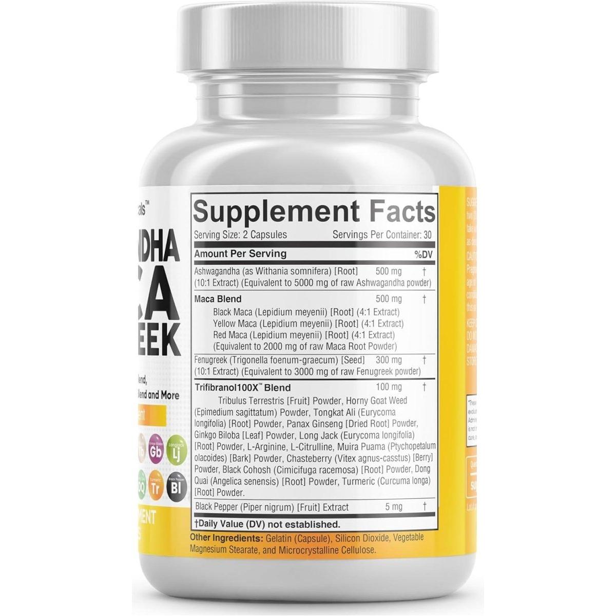 Clean Nutraceuticals 17 in 1 Maca Fenugreek Supplement - 60 Count - Glam Global UK