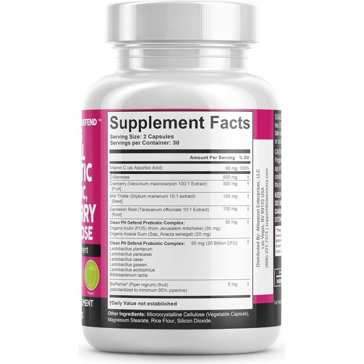 Clean Nutraceuticals PH Defend All - in1 Women’s Supplement - 60 Capsules - Glam Global UK