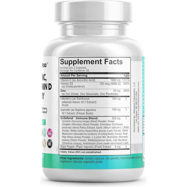 Clean Nutraceuticals Q - Defend Immune Boost Supplement - 60 Capsules - Glam Global UKClean Nutraceuticals