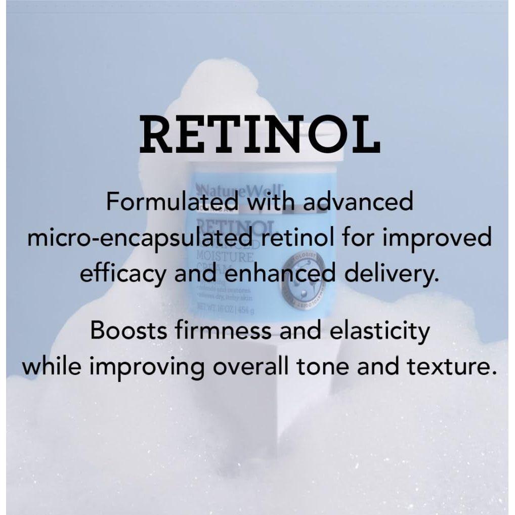 Clinical Retinol Advanced Moisture Cream for Face, Body, & Hands, anti Aging, Targets Discoloration, Wrinkles, Sun Damage, Crepey, & Sagging Skin, 16 Oz - Glam Global UK