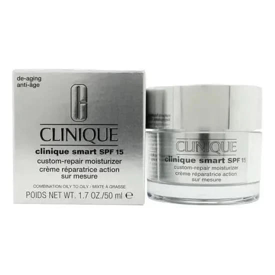 Clinique Smart SPF 15 Custom Moisturiser - 50ml | Anti - Aging Hydration & Skin Repair - Glam Global UKClinique