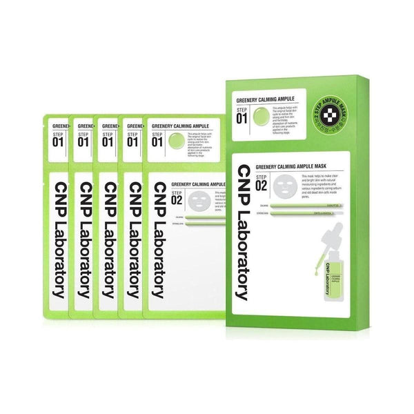 CNP 2 - Step Greenery Calming Ampule Mask 5 Sheets - Glam Global UKCNP