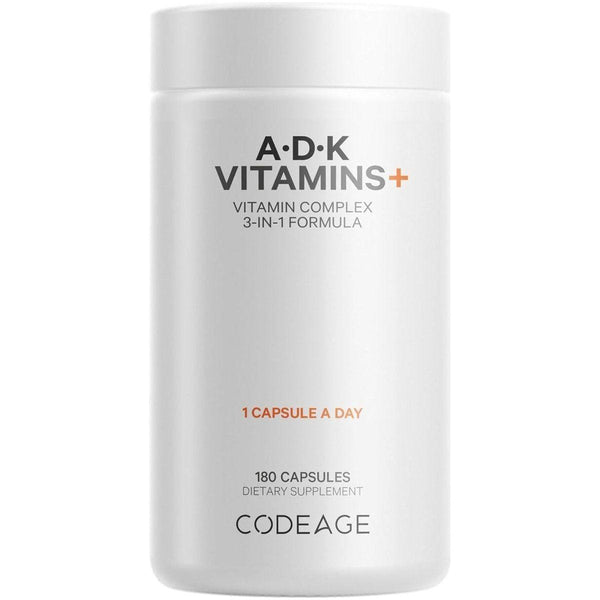 Codeage ADK Vitamins+ Supplement - 180 Capsules - Glam Global UKCodeage