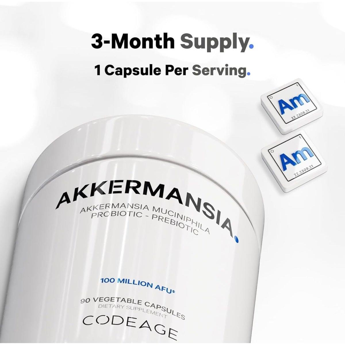 Codeage Akkermansia Muciniphila Probiotic - Prebiotic Supplement - 90 Vegetable Capsules - Glam Global UK