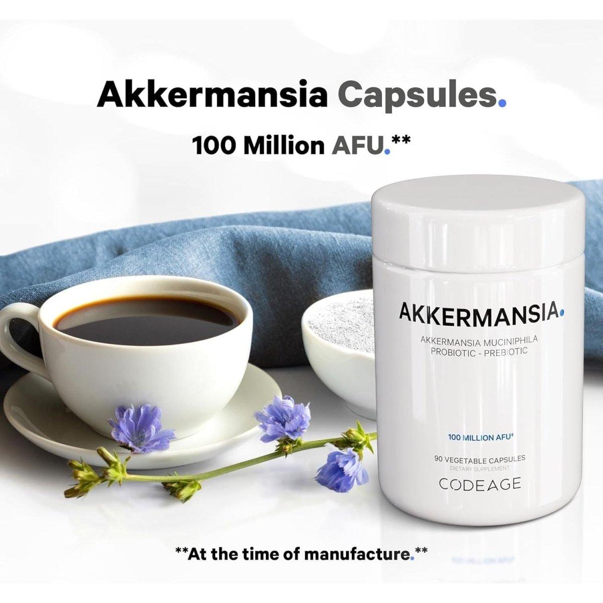 Codeage Akkermansia Muciniphila Probiotic - Prebiotic Supplement - 90 Vegetable Capsules - Glam Global UK