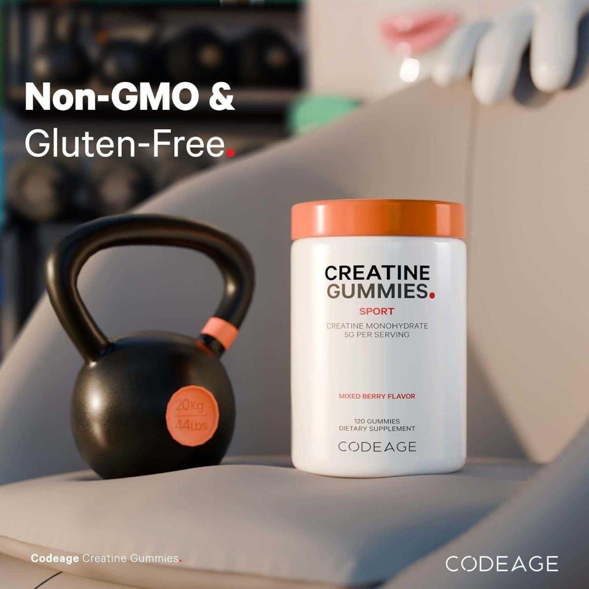 Codeage Creatine Monohydrate Gummies Supplement - 120 Gummies - Glam Global UK