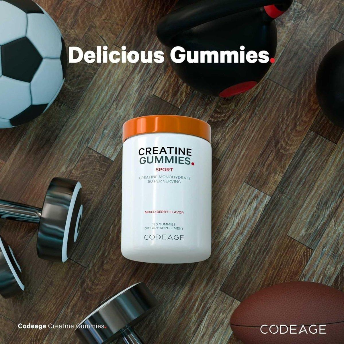 Codeage Creatine Monohydrate Gummies Supplement - 120 Gummies - Glam Global UK