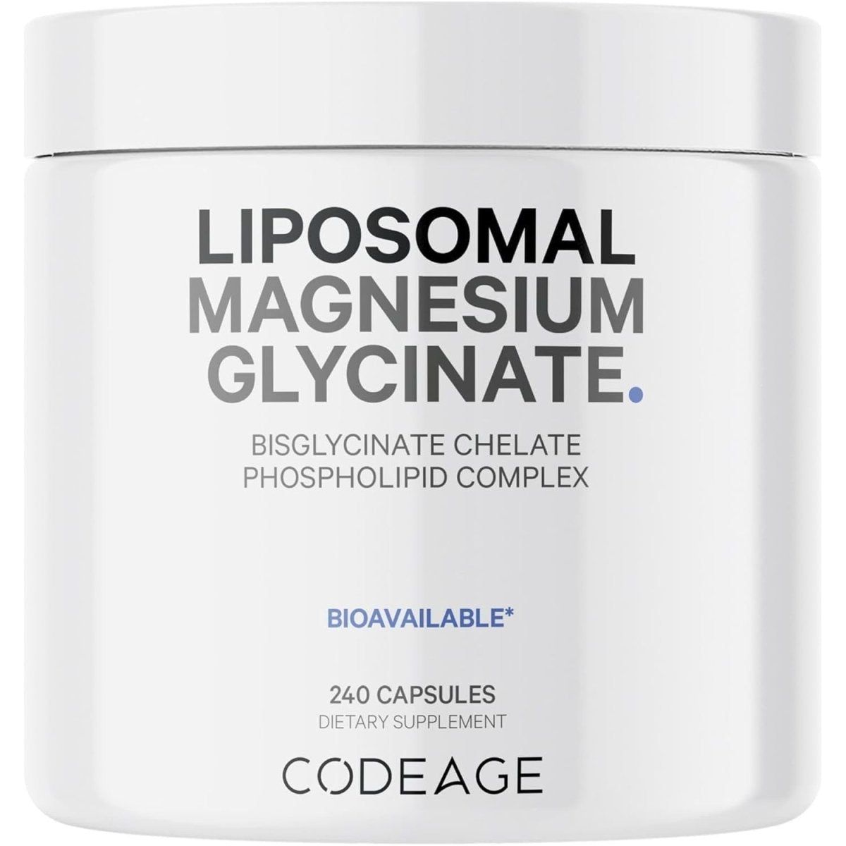 Codeage Liposomal Magnesium Glycinate Supplement - 240 Capsules - Glam Global UK