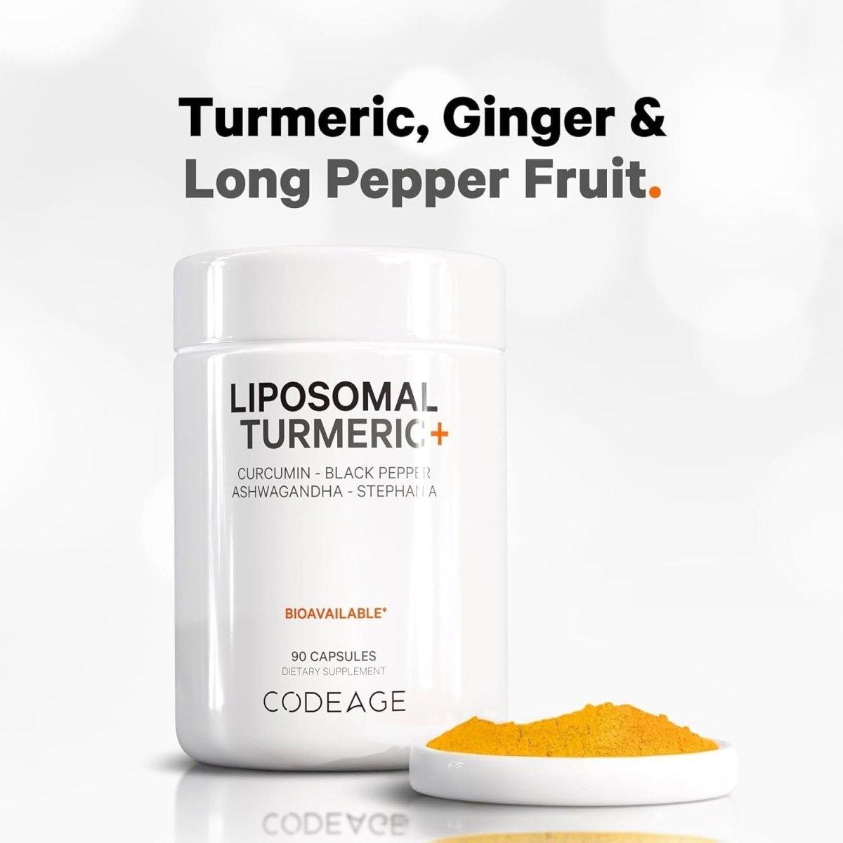 Codeage Liposomal Turmeric Supplement - 90 Capsules - Glam Global UK