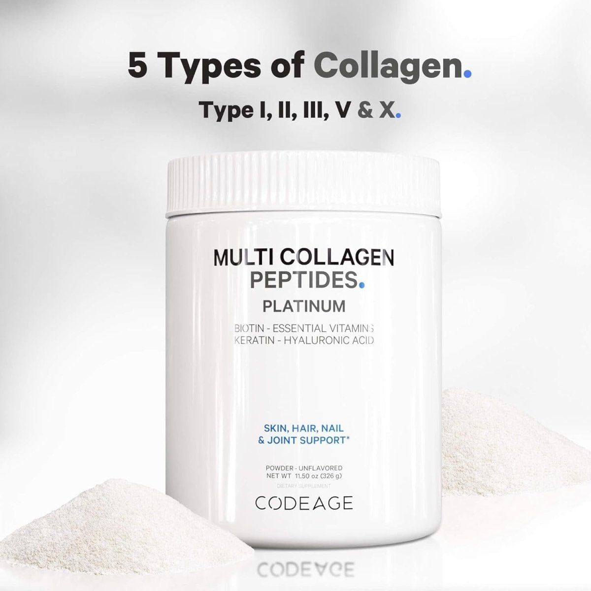 Codeage Multi Collagen Peptides Platinum Supplement 11.50 oz - 326 g - Glam Global UK