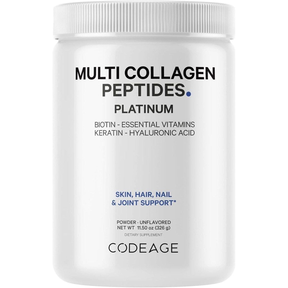 Codeage Multi Collagen Peptides Platinum Supplement 11.50 oz - 326 g - Glam Global UK