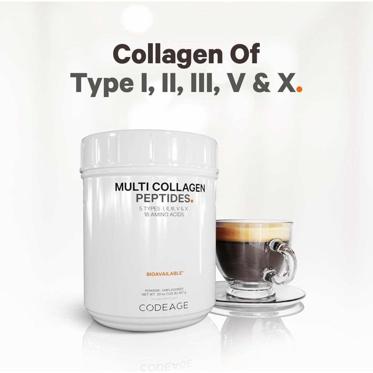 Codeage Multi Collagen Peptides Powder 20 oz - 567 g - Glam Global UK