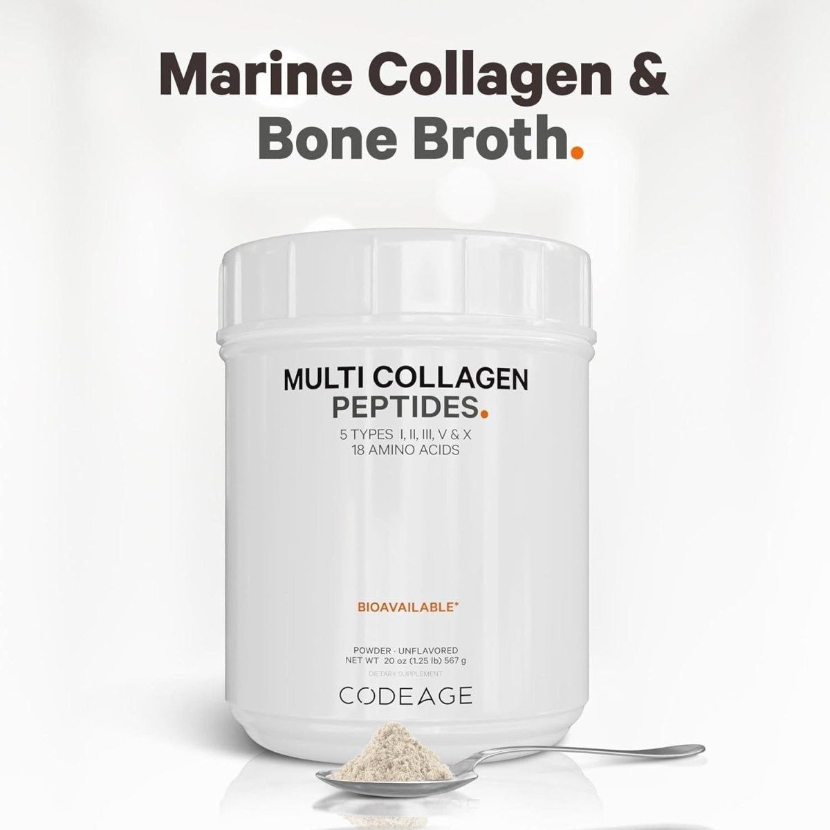 Codeage Multi Collagen Peptides Powder 20 oz - 567 g - Glam Global UK