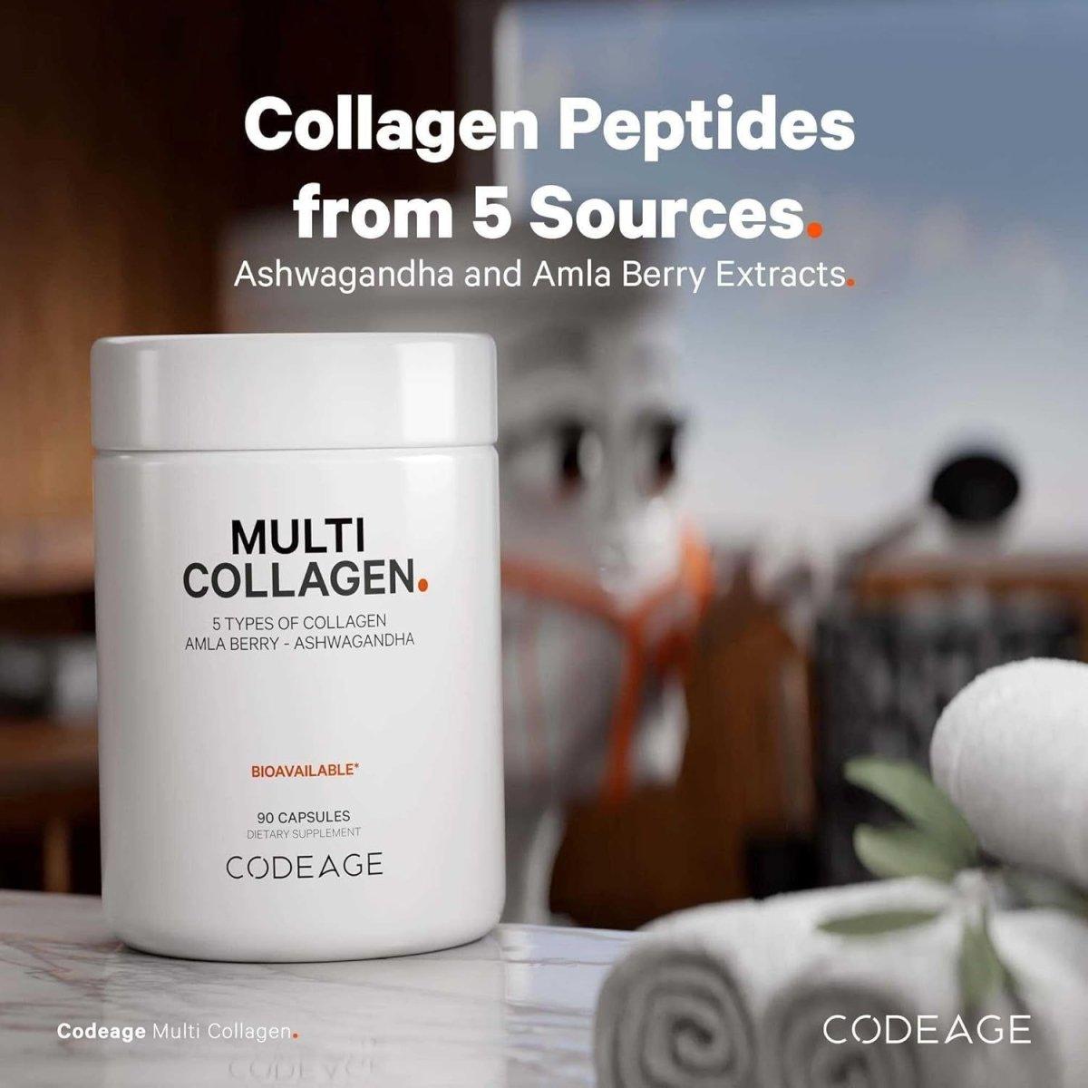 Codeage Multi Collagen Peptides Protein Capsules - 90 Capsules - Glam Global UKCodeage