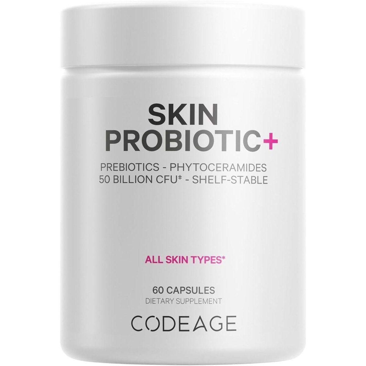 Codeage Skin Probiotics + Prebiotics Supplement - 60 Capsules - Glam Global UK