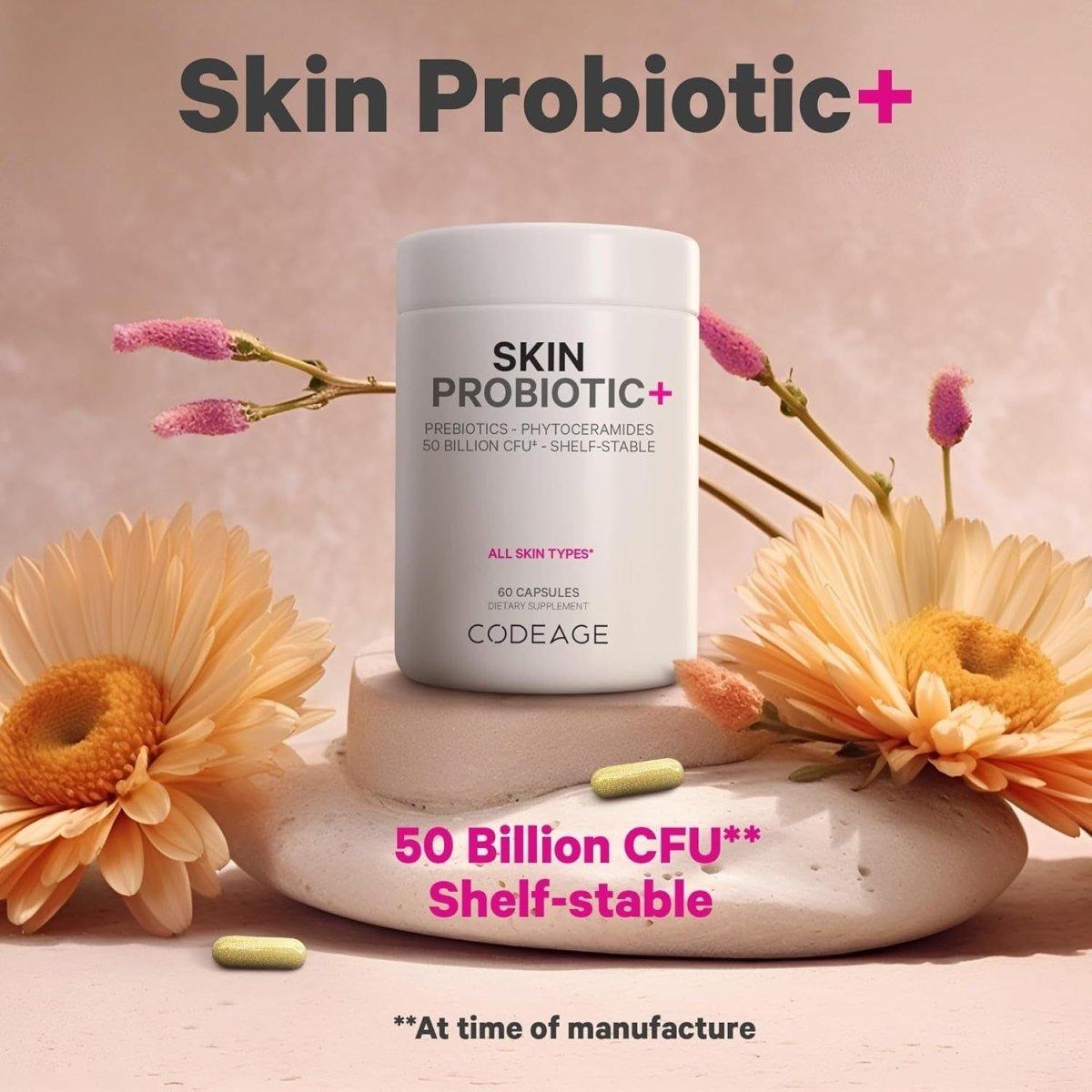 Codeage Skin Probiotics + Prebiotics Supplement - 60 Capsules - Glam Global UK