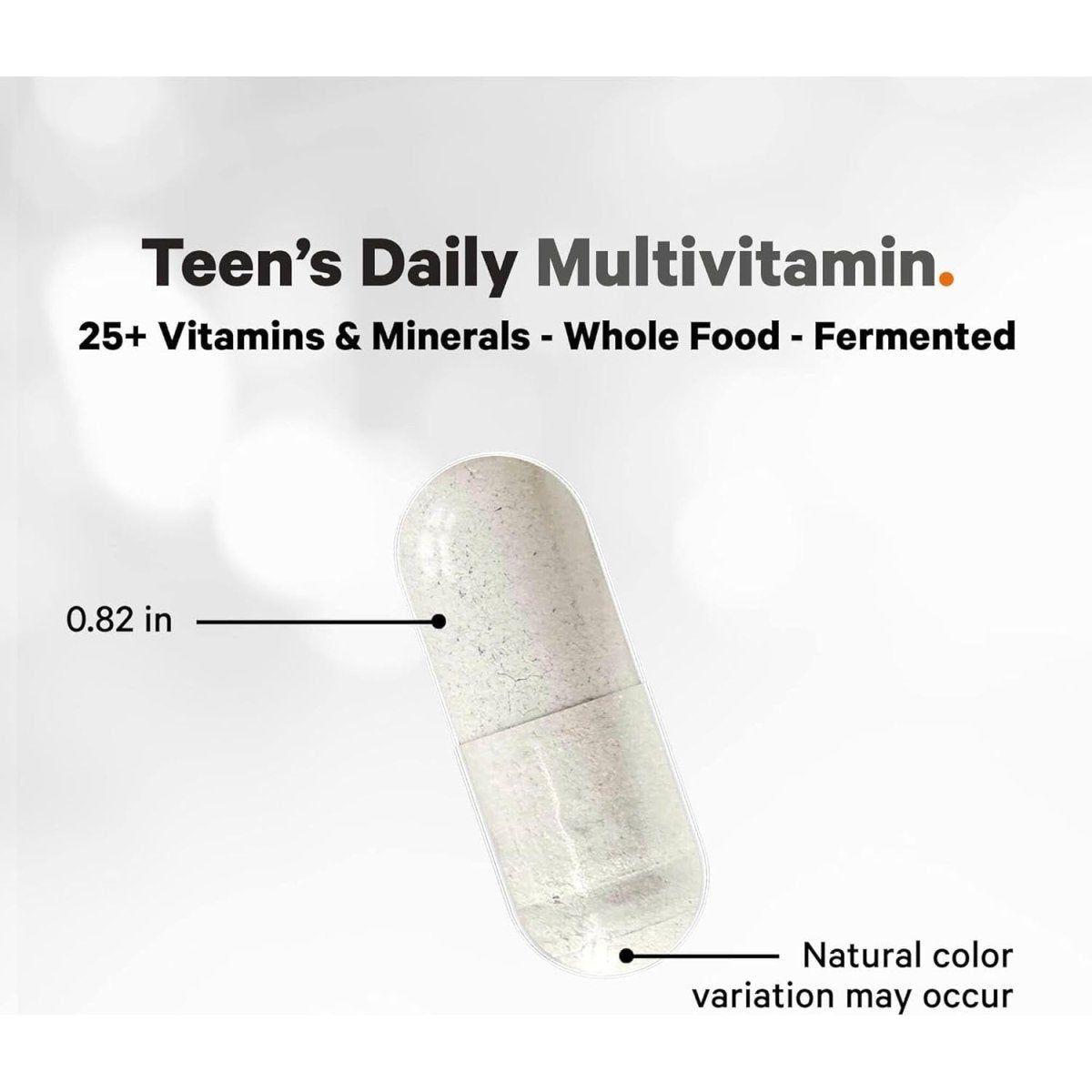 Codeage Teen Fermented Multivitamin+ Supplement - 60 Capsules - Glam Global UK