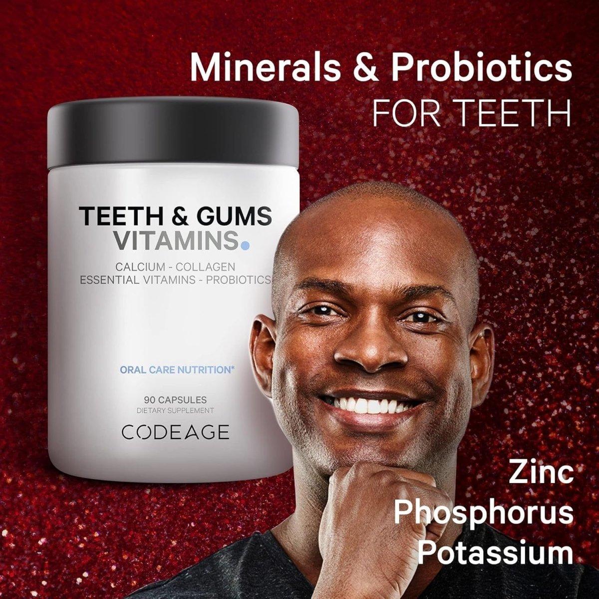 Codeage Teeth & Gums Vitamins - 90 Capsules - Glam Global UK