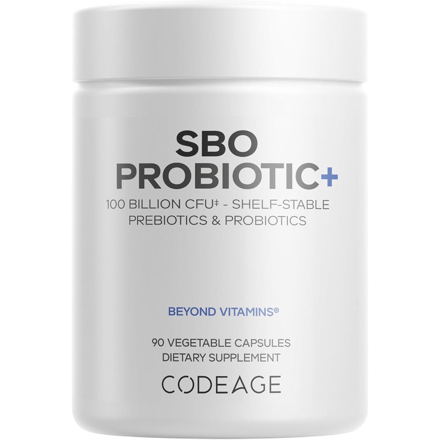 Codeage SBO Probiotics – 90 Capsules | 100 Billion CFUs per Serving | Gut Health, Immunity &amp; Energy Support