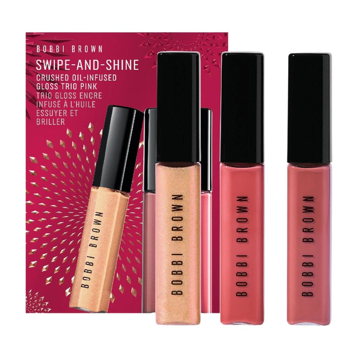 Crushed Oil - Infused Hydrating Lip Gloss Trio Set Pink (Limited Edition) - Glam Global UK