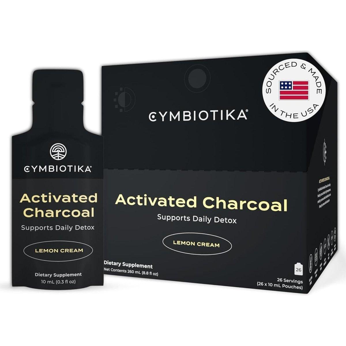 Cymbiotika Activated Charcoal Lemon Cream Flavor 10ml Pouches - 26 Pack - Glam Global UK