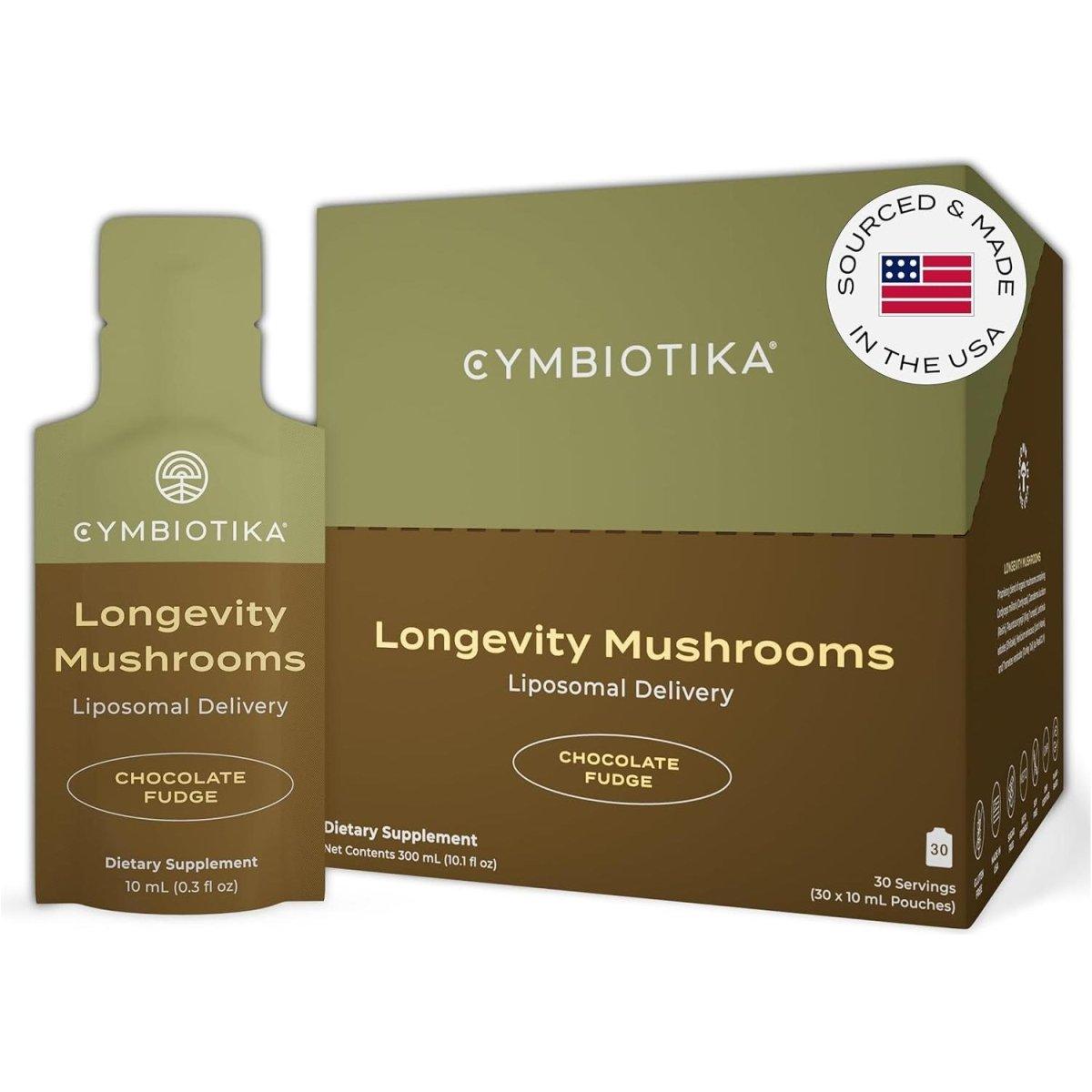 Cymbiotika Longevity Mushrooms Chocolate Fudge Flavor, 30 Pack - Glam Global UK