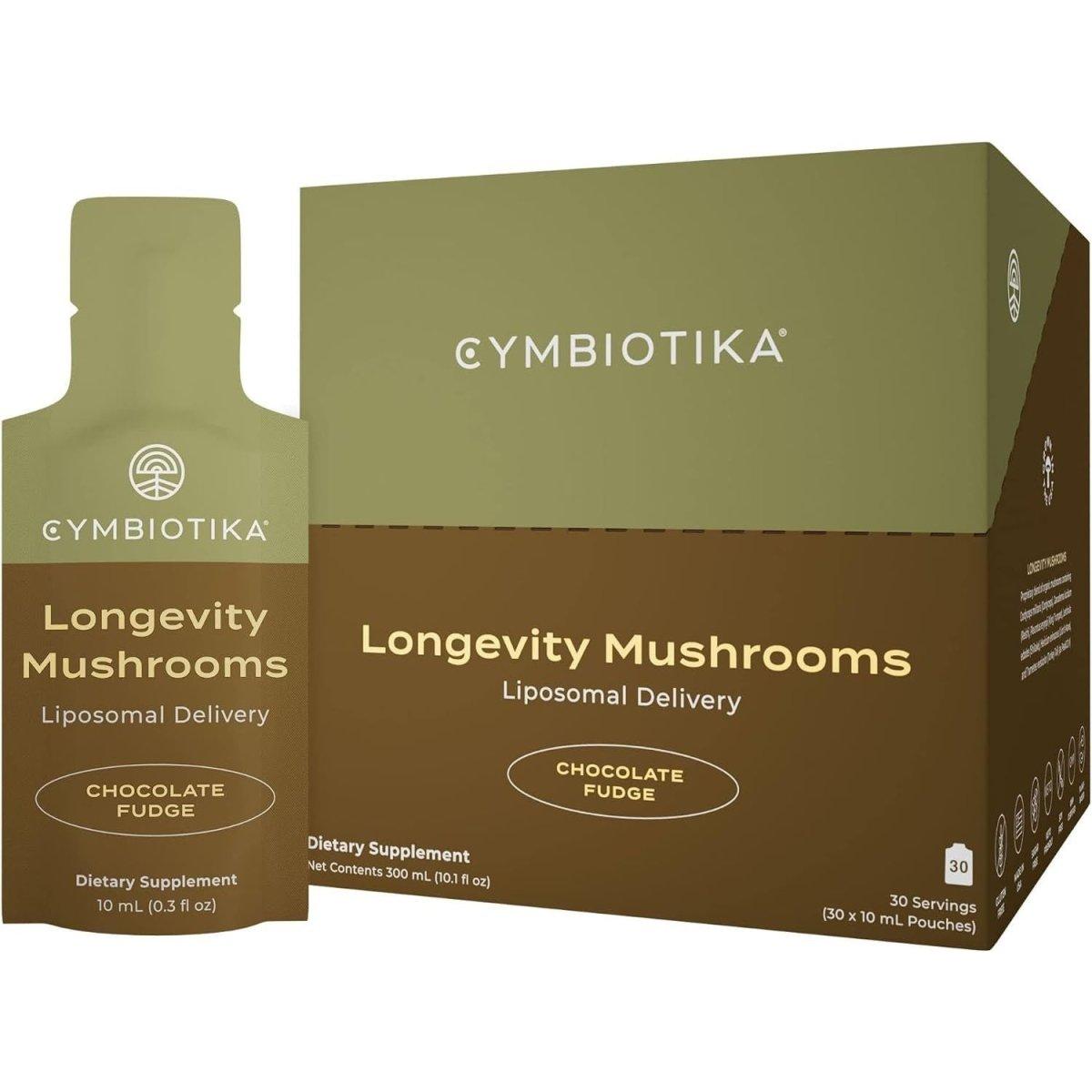 Cymbiotika Longevity Mushrooms Chocolate Fudge Flavor, 30 Pack - Glam Global UK