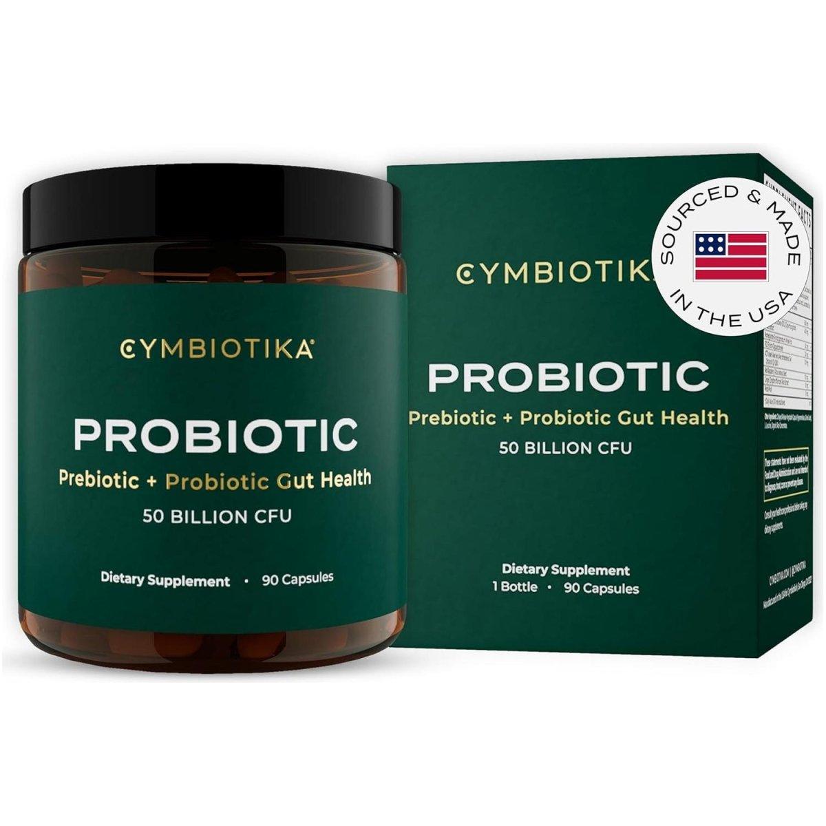 Cymbiotika Probiotic + Prebiotic - 50 Billion CFU, 90 Capsules - Glam Global UK