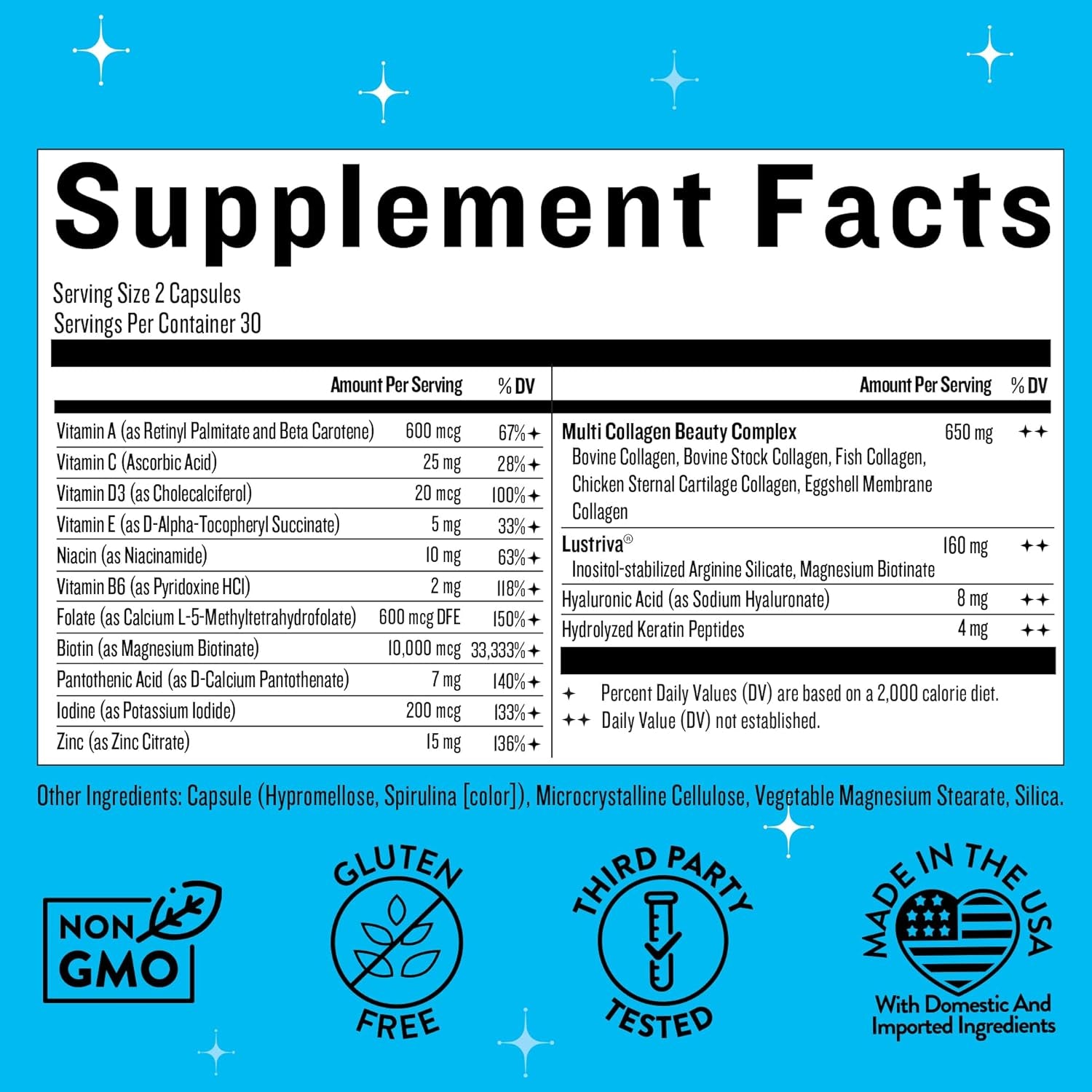 Legendairy Milk Mane Event™ – 60 Capsules | Collagen, Lustriva & Biotin for Thicker, Fuller Hair