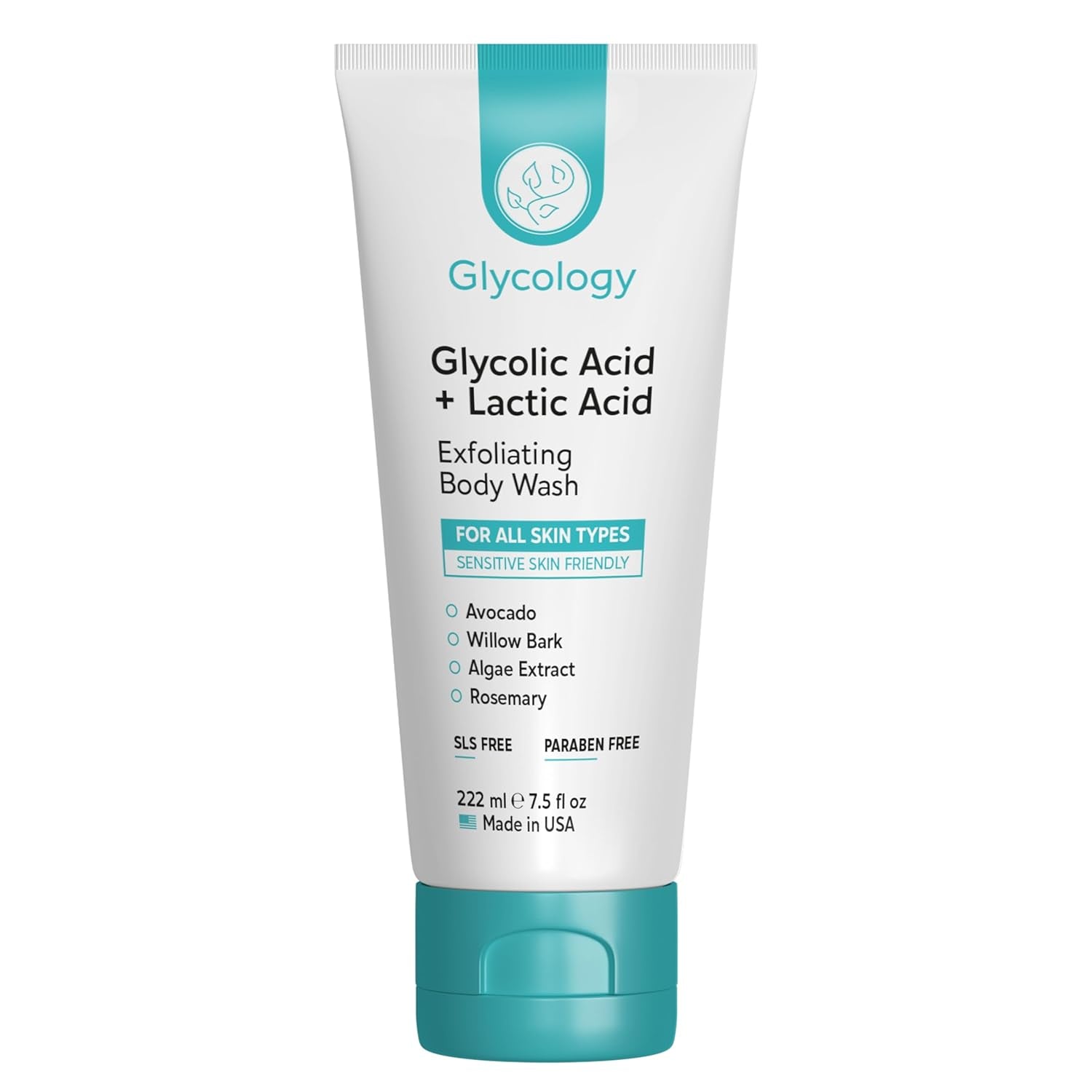 Glycology Glycolic Acid + Lactic Acid Exfoliating Body Wash - 222ml