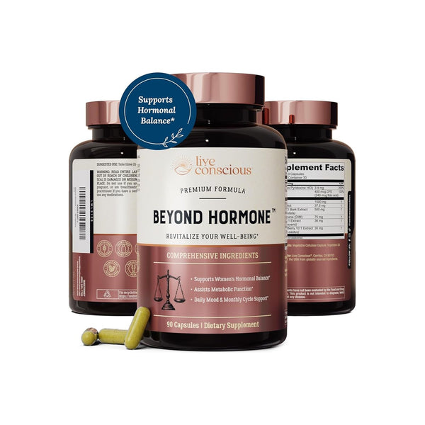 Live Conscious Beyond Hormone – 90 Capsules | Natural Hormonal Balance, Mood & Energy Support for Women