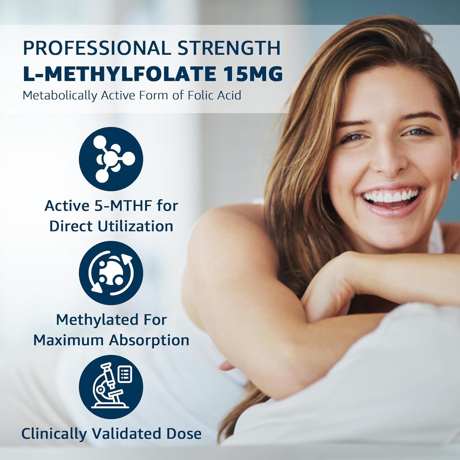 Nextdia L-Methylfolate 5-MTHF Gummies – 60 Sugar-Free Vegan Gummies | Active Folate + Methylated B Vitamins for Energy, Mood & Focus