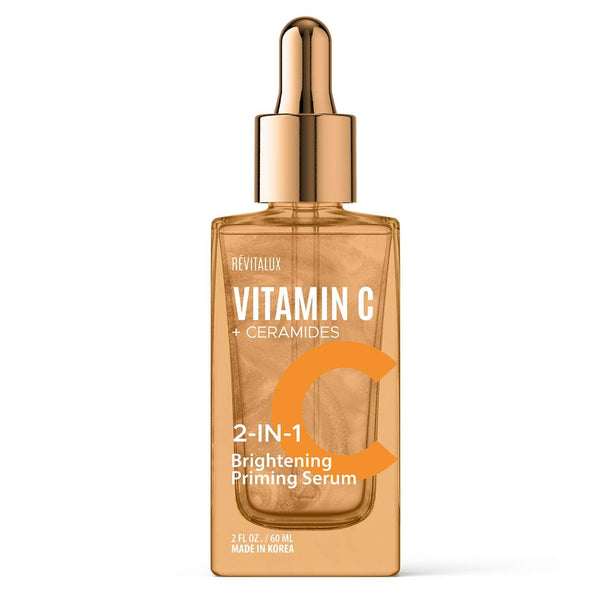 RevitaLux Vitamin C + Ceramides 2-in-1 Priming Serum – 60ml | Brightening & Hydrating Korean Skincare for All Skin Types
