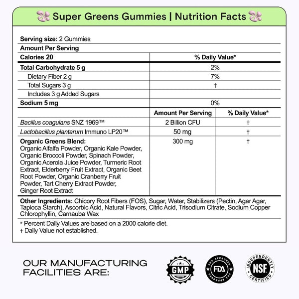 Kiala Nutrition Super Greens Gummies - 60 Gummies