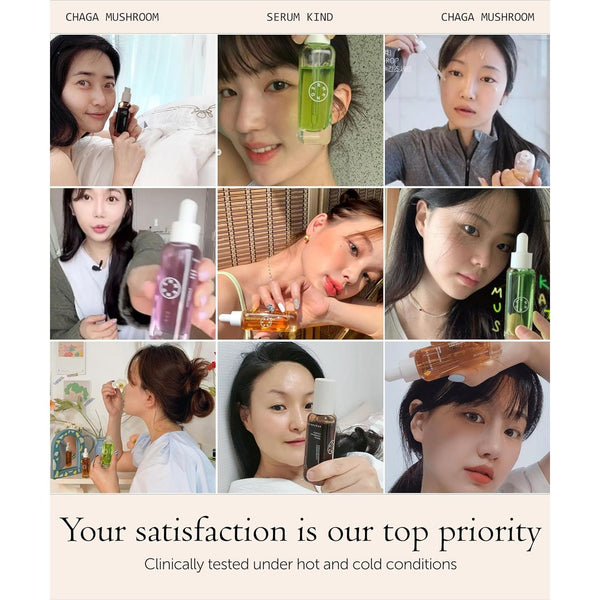 SERUMKIND Chaga Mushroom Serum for Face - Betaine Moisture Boost + Chaga-Derived Beta Glucans - Deep Hydration for Extremely Dry Skin - Korean Skincare - Vegan & Cruelty-Free – 1.01 Fl.Oz.