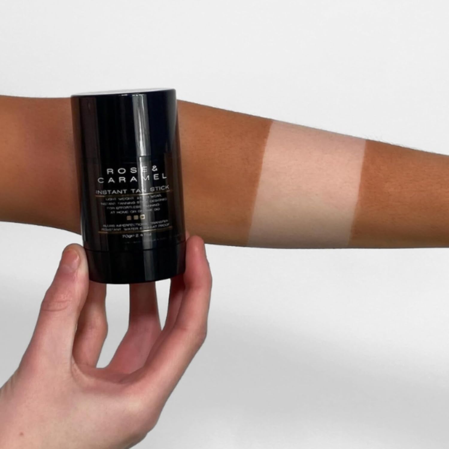 Rose & Caramel Instant Tan Stick – 70g | Waterproof, Wash-Off Bronzed Glow