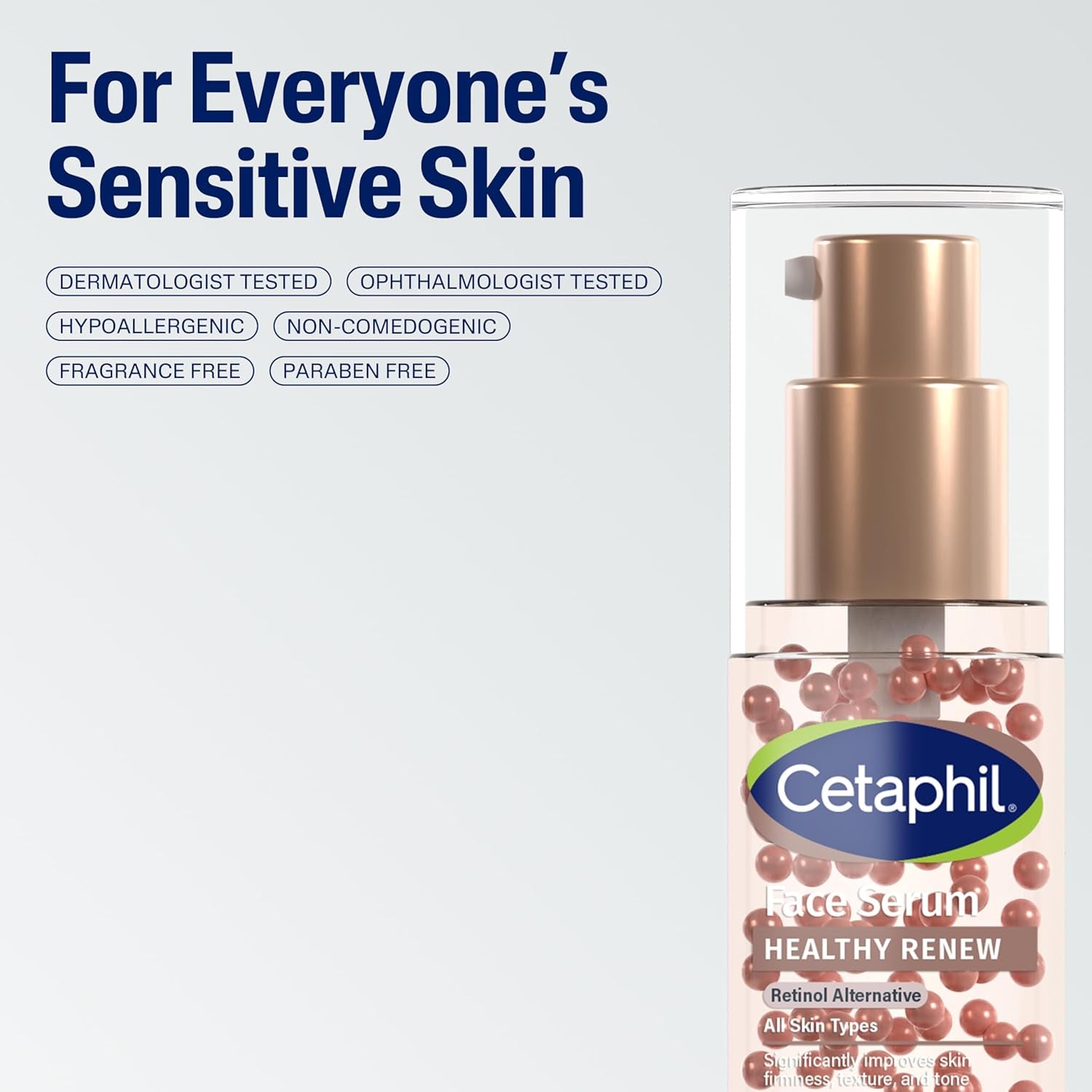 Cetaphil Healthy Renew Face Serum – 28g | Gentle Anti-Aging with Retinol Alternative & 24-Hour Hydration
