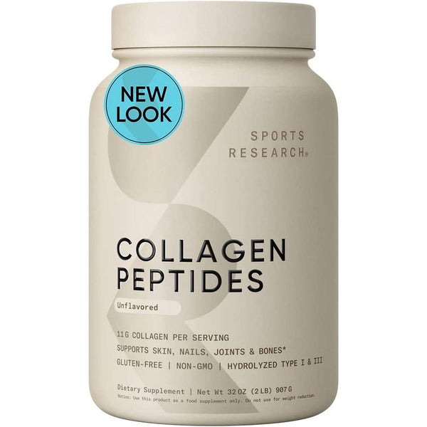Collagen Peptides - Hydrolyzed Type 1 & 3 Collagen Powder Protein Supplement for Healthy Skin, Nails, & Joints - Easy Mixing Vital Nutrients & Proteins, Collagen for Women & Men