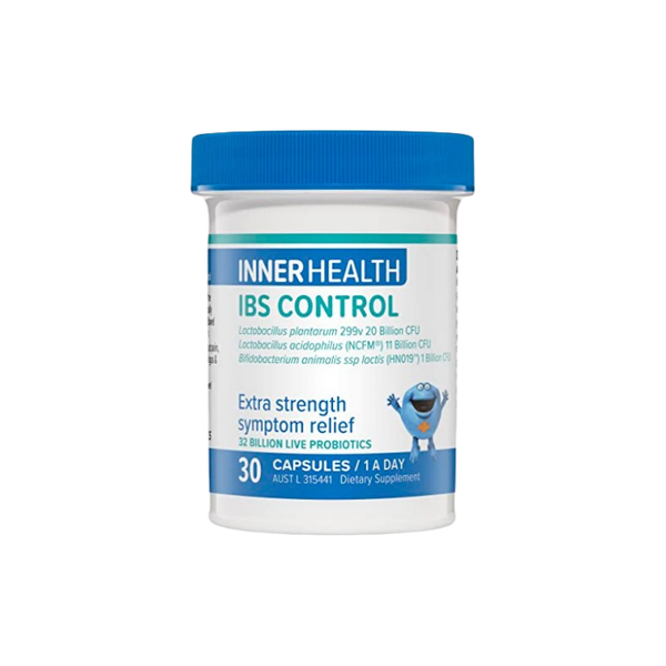 INNER HEALTH IBS Control Extra Strength Symptom Relief - 30 Capsules | Gut Health, Immunity & Wellbeing Support