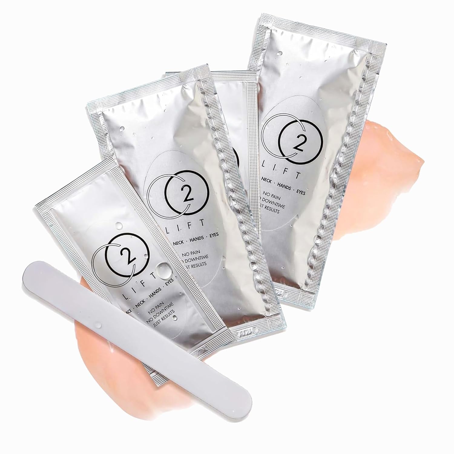 Carboxy Gel Treatment – 2-Pack CO2 Lifting Facial Mask for Puffy Eyes, Wrinkles, Dark Circles, Hydrating, Brightening, Tightening Anti-Aging Skincare