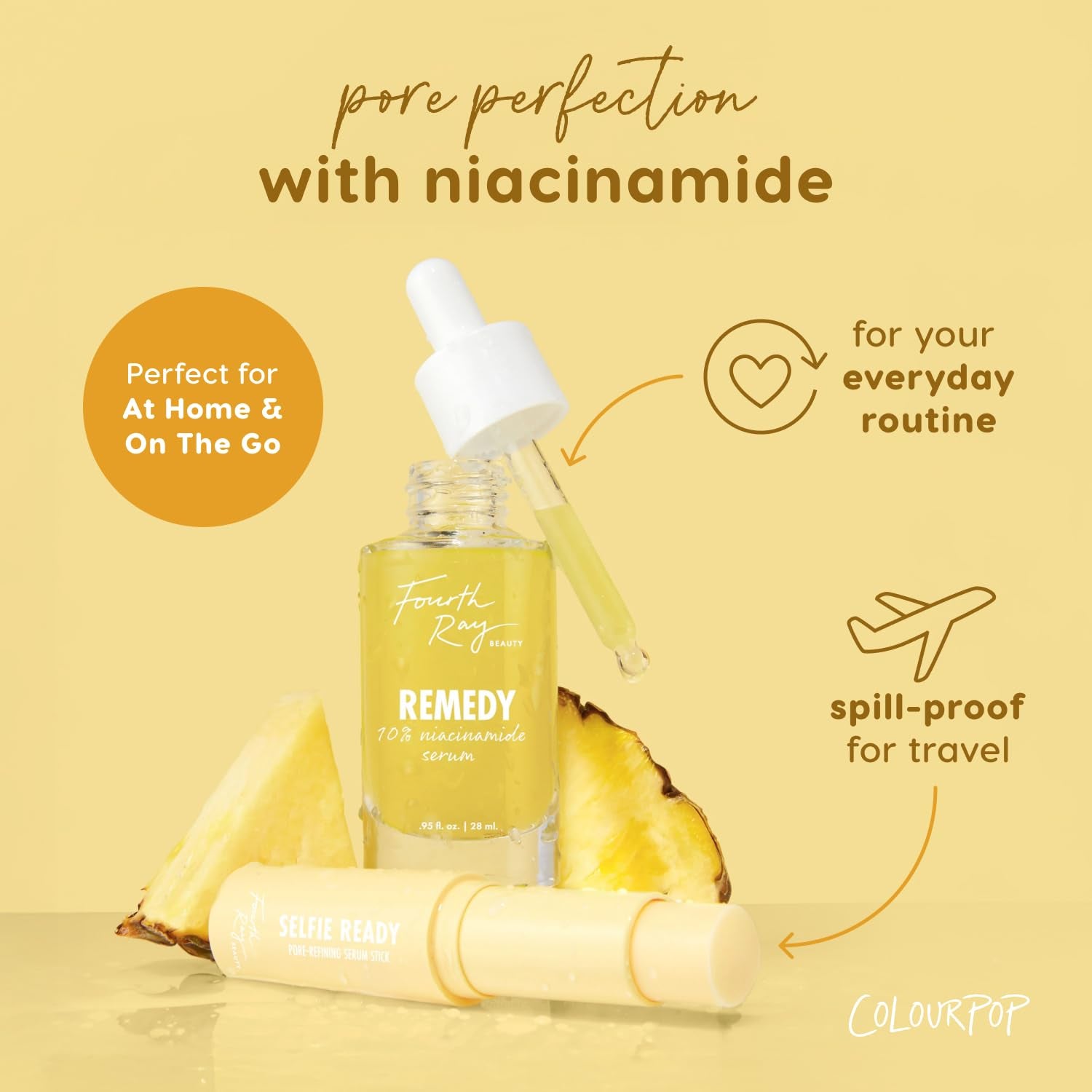 ColourPop Selfie Ready Pore-Refining Serum Stick – 8g | Travel-Friendly, Pore-Minimizing Skincare